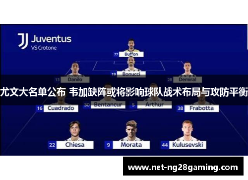 尤文大名单公布 韦加缺阵或将影响球队战术布局与攻防平衡