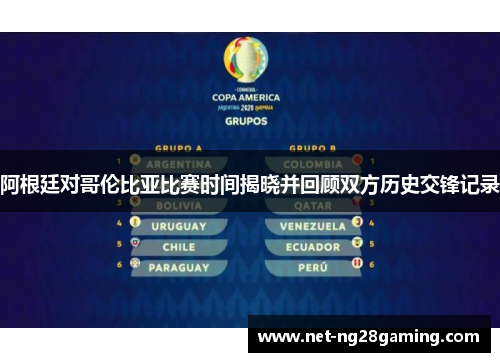 阿根廷对哥伦比亚比赛时间揭晓并回顾双方历史交锋记录
